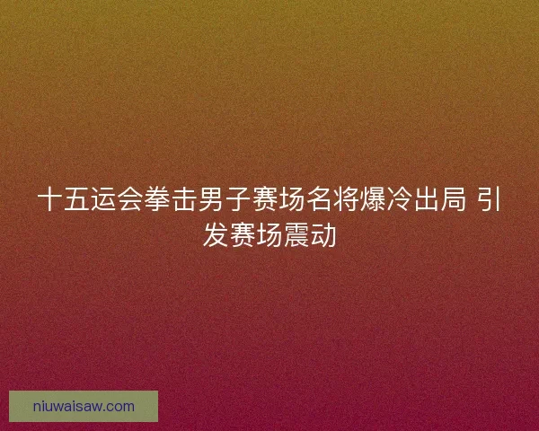 十五运会拳击男子赛场名将爆冷出局 引发赛场震动